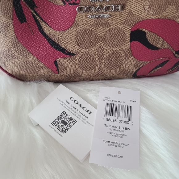 Coach Pink and Brown Teri mini bag - Picture 12 of 13